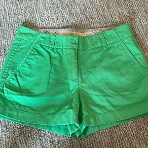 J.Crew green broken-in chino shorts. Size 2